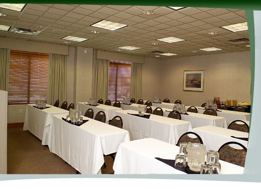 Wingate Fargo meeting room with presentation setup